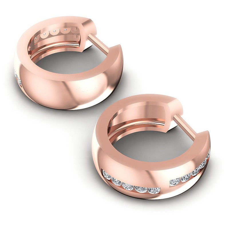 Round Diamonds 0.50CT Earring in 18KT Yellow Gold