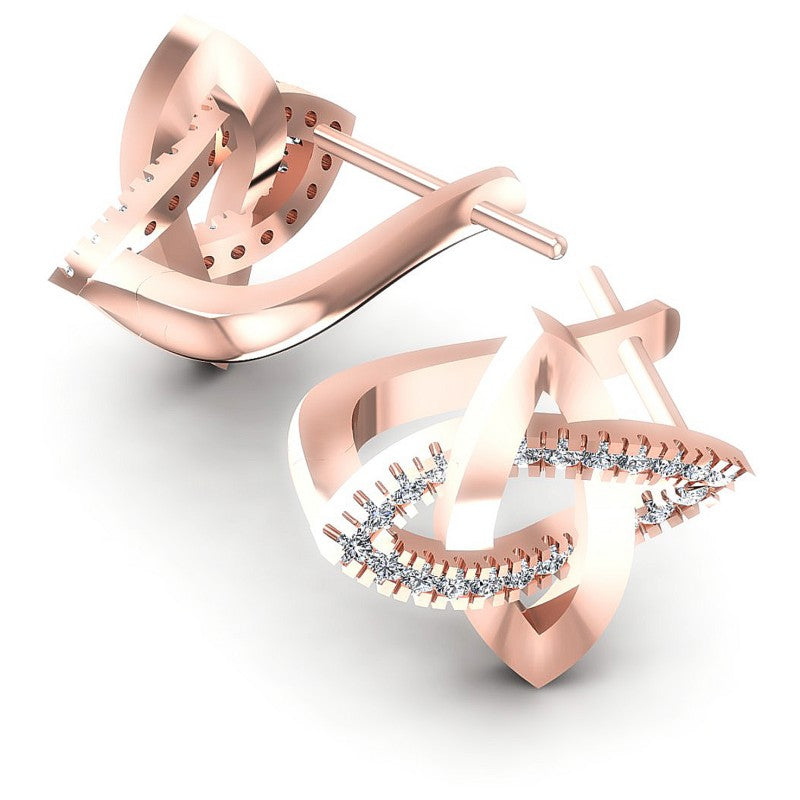 Round Diamonds 0.30CT Earring in 18KT Yellow Gold