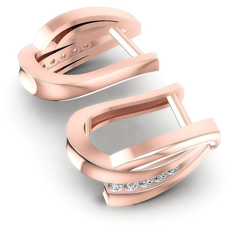 Round Diamonds 0.30CT Earring in 18KT Yellow Gold