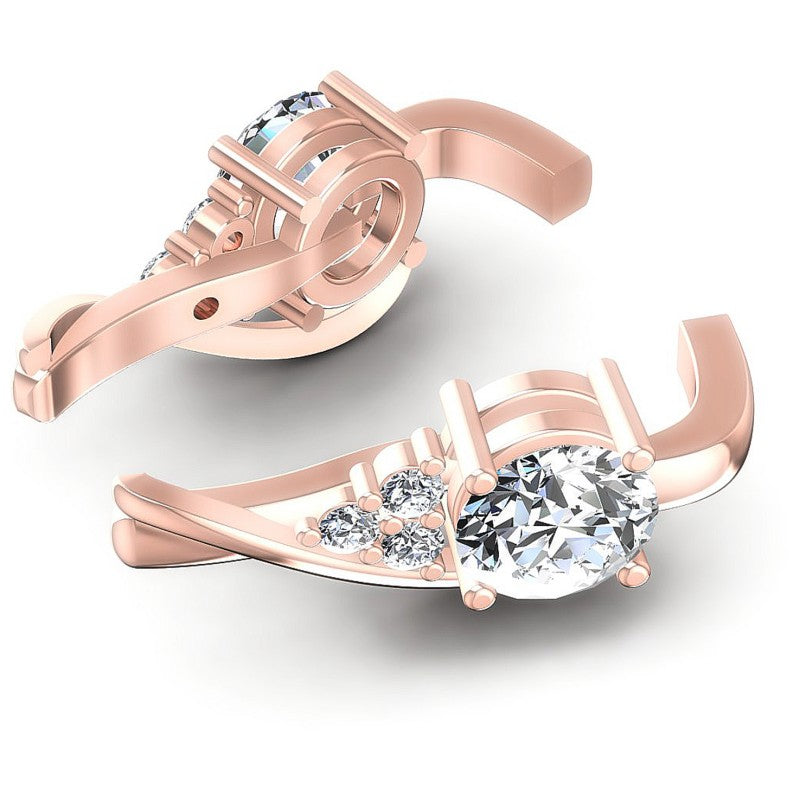 Round Diamonds 0.50CT Earring in 18KT Yellow Gold