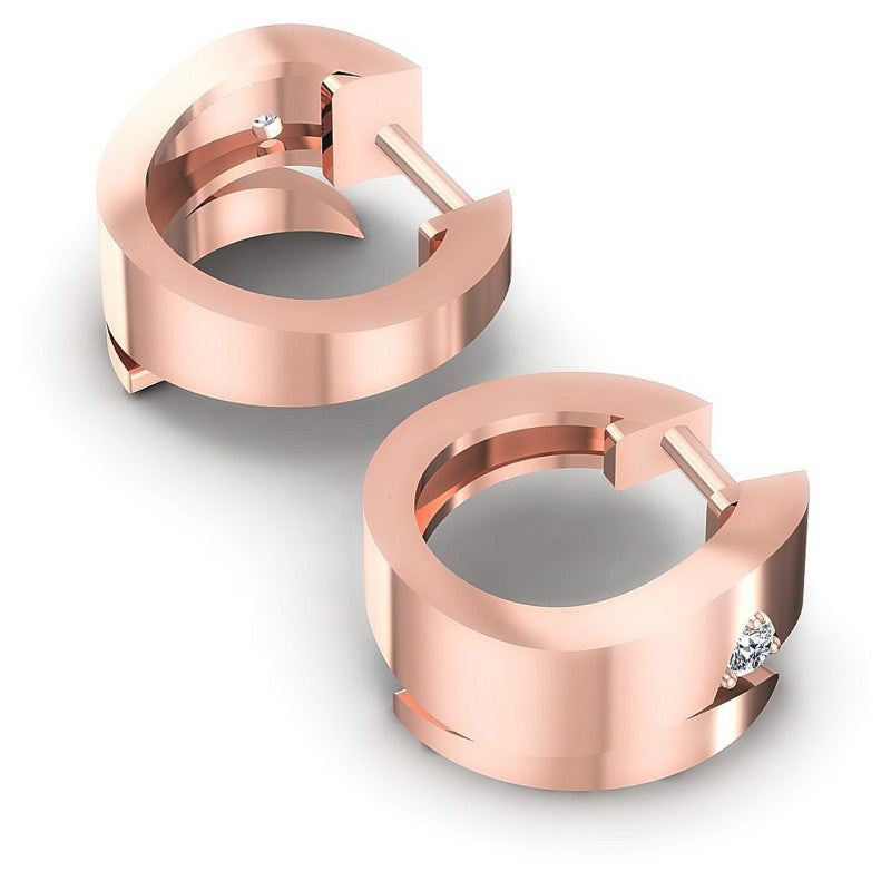 Round Diamonds 0.10CT Earring in 18KT Yellow Gold