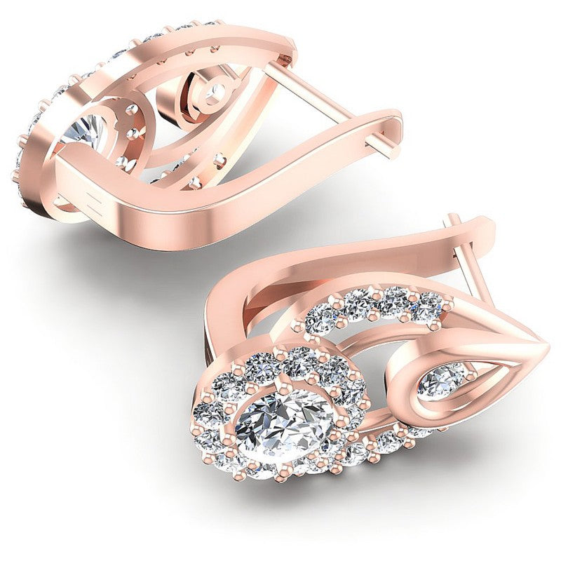 Round Diamonds 1.60CT Earring in 18KT Yellow Gold