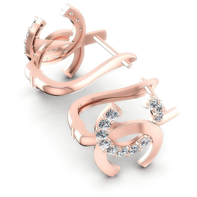 Round Diamonds 0.40CT Earring in 18KT Yellow Gold