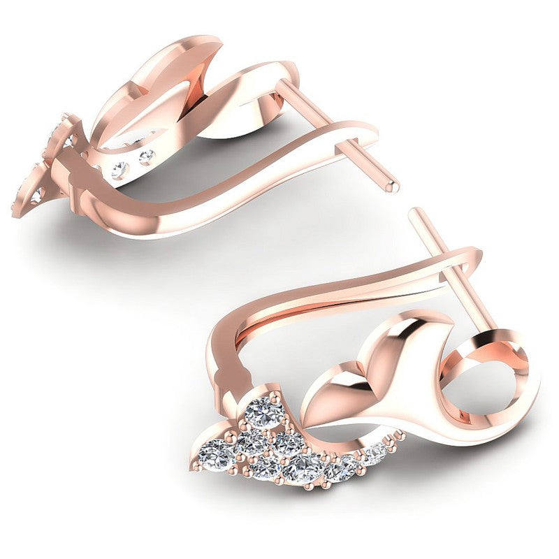 Round Diamonds 0.50CT Earring in 18KT Yellow Gold