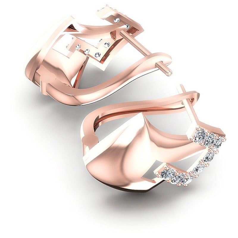 Round Diamonds 0.30CT Earring in 18KT Yellow Gold