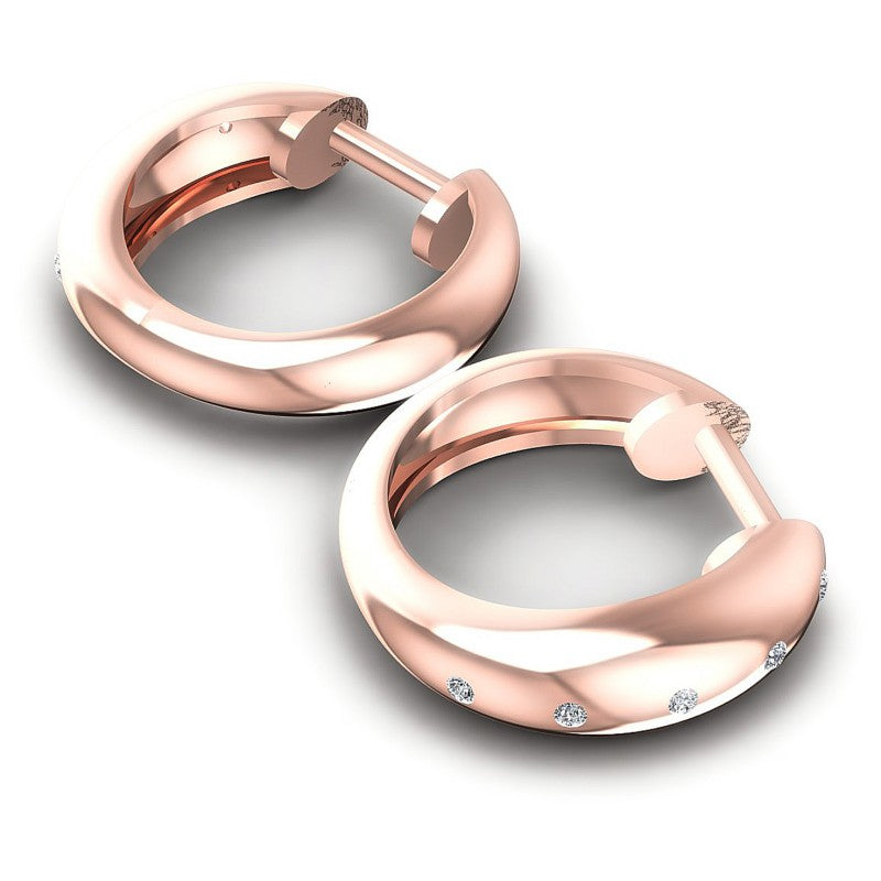 Round Diamonds 0.10CT Earring in 18KT Yellow Gold