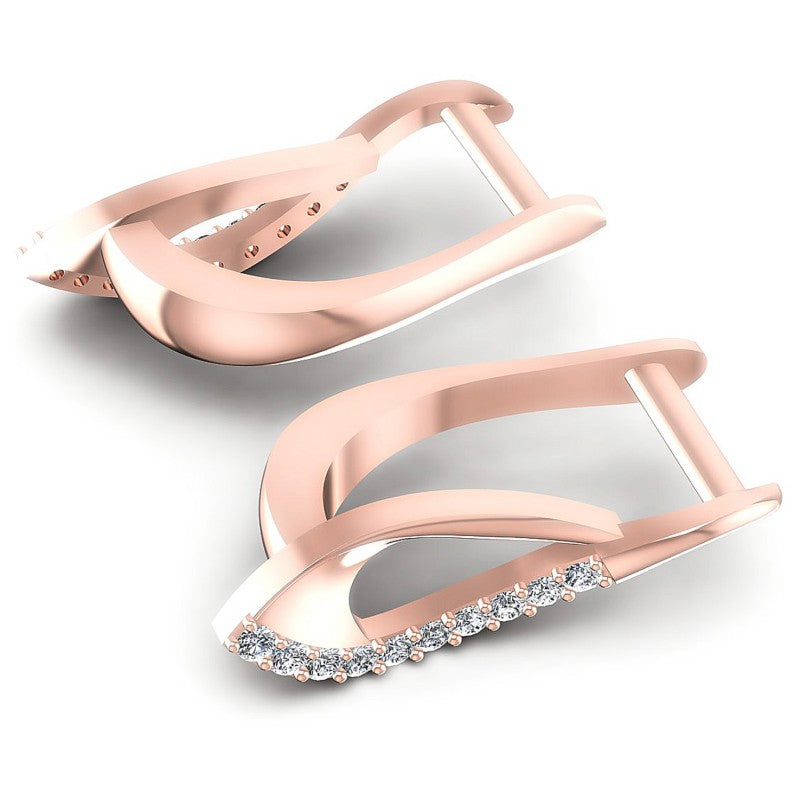 Round Diamonds 0.10CT Earring in 18KT Yellow Gold