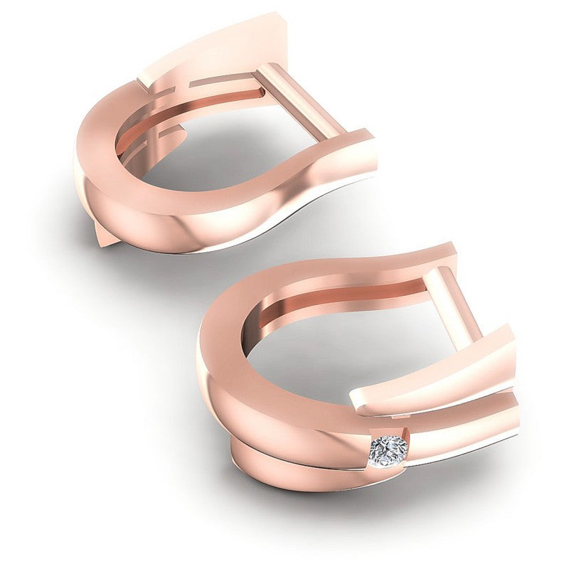 Round Diamonds 0.10CT Earring in 18KT Yellow Gold