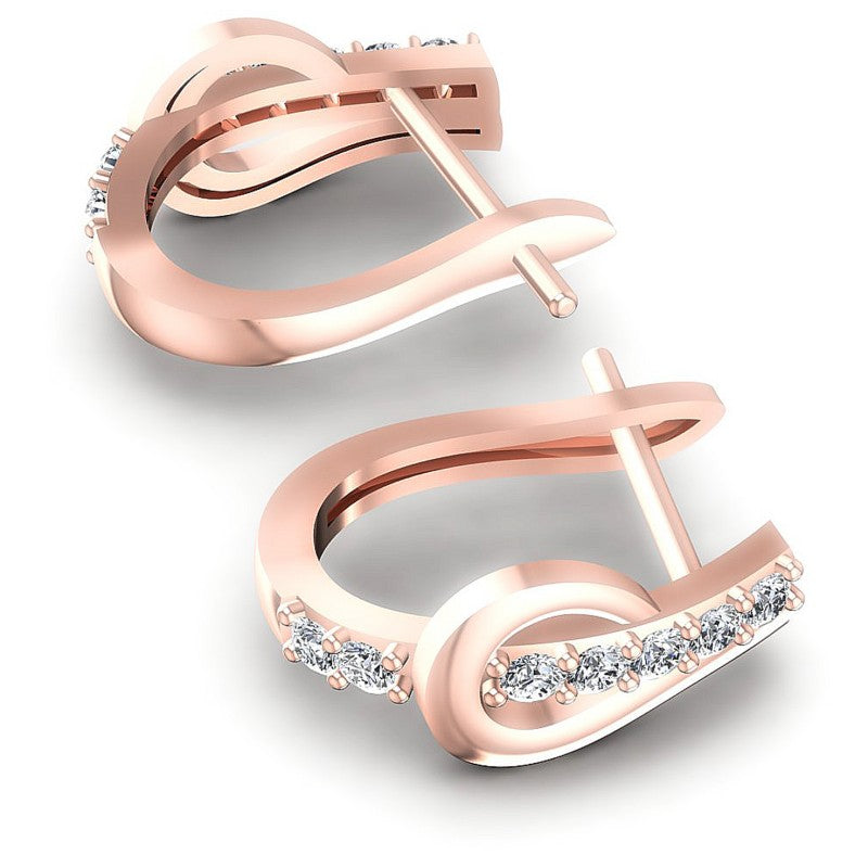 Round Diamonds 0.40CT Earring in 18KT Yellow Gold