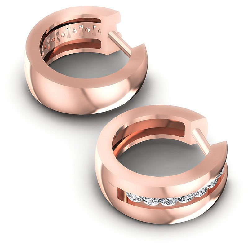 Round Diamonds 0.60CT Earring in 18KT Yellow Gold