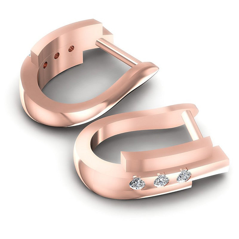 Round Diamonds 0.20CT Earring in 18KT Yellow Gold