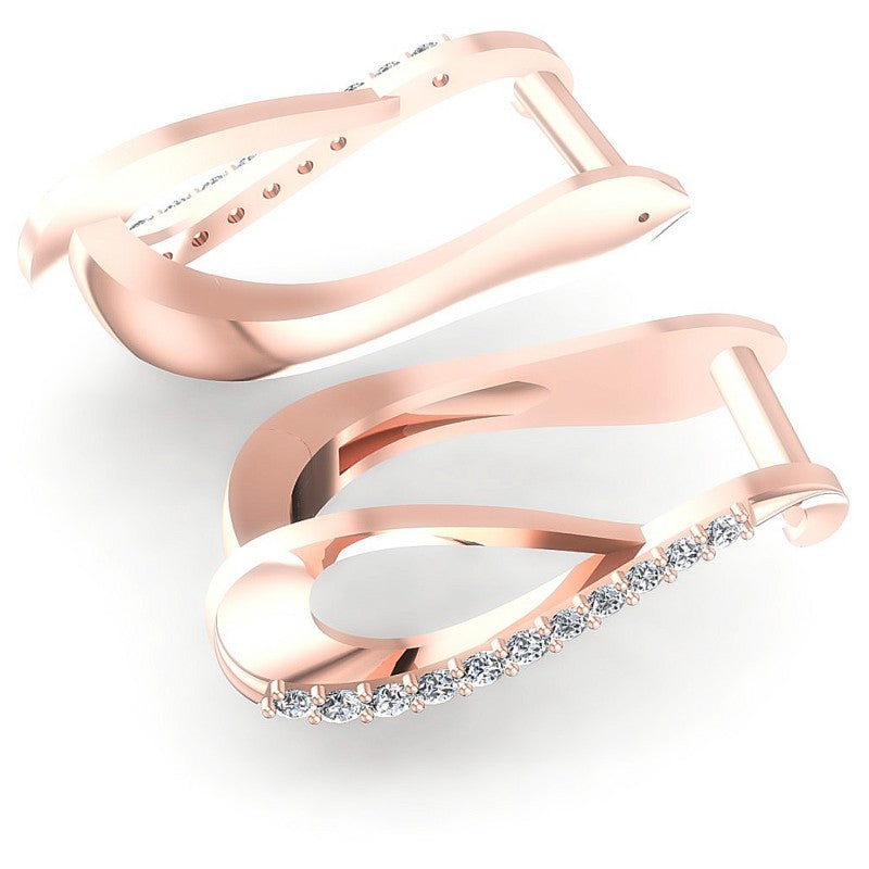 Round Diamonds 0.20CT Earring in 18KT Yellow Gold