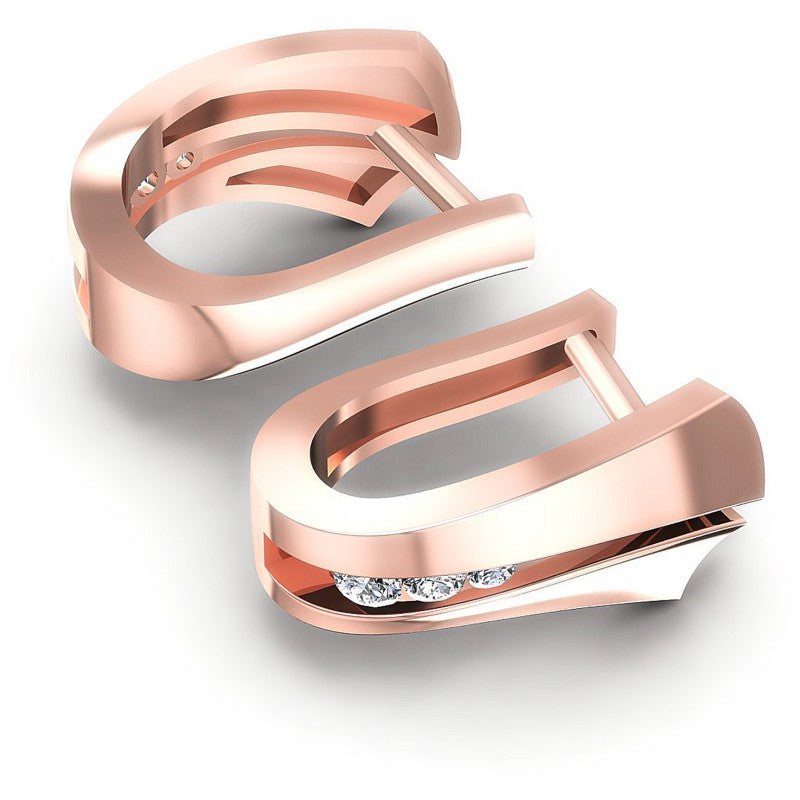 Round Diamonds 0.30CT Earring in 18KT Yellow Gold