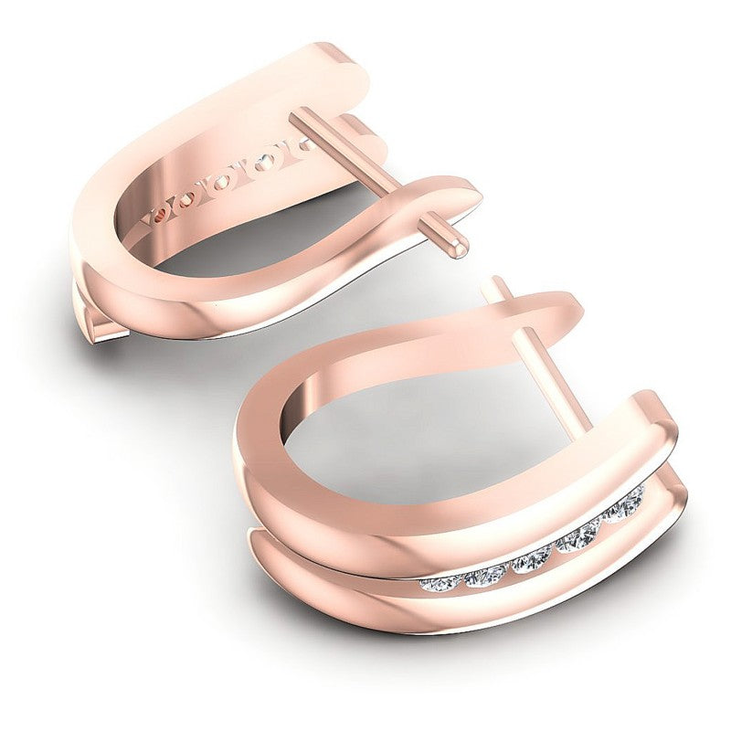 Round Diamonds 0.50CT Earring in 18KT Yellow Gold