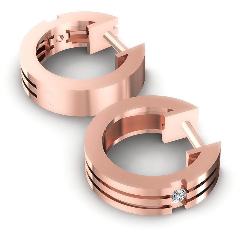 Round Diamonds 0.10CT Earring in 18KT Yellow Gold