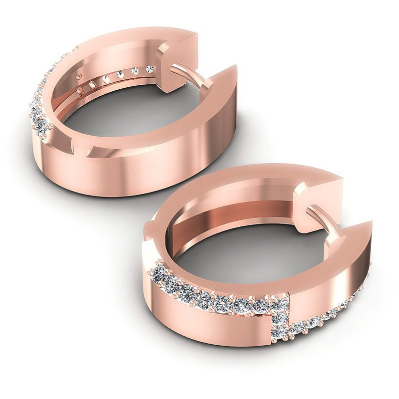 Round Diamonds 0.50CT Earring in 18KT Yellow Gold