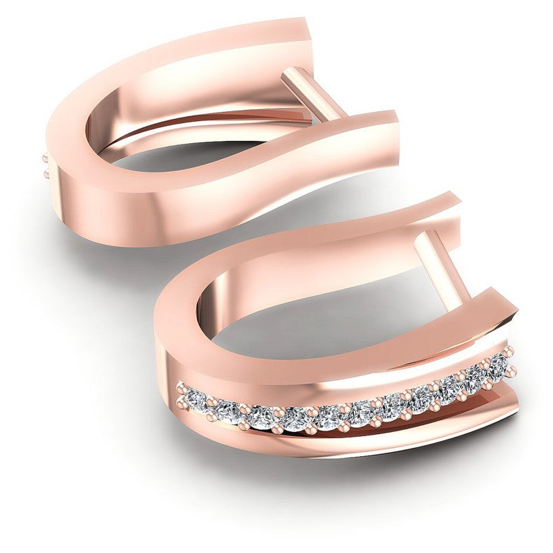 Round Diamonds 0.30CT Earring in 18KT Yellow Gold