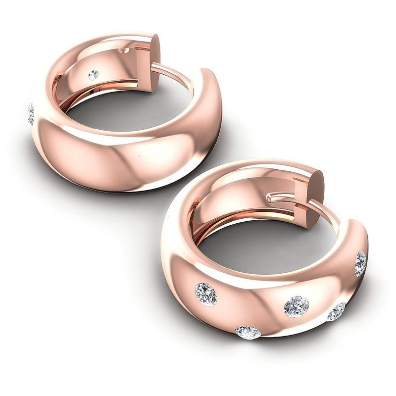 Round Diamonds 0.20CT Earring in 18KT Yellow Gold