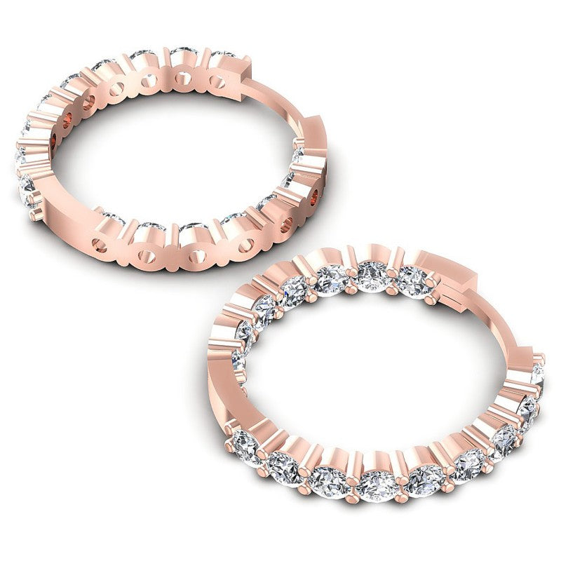 Round Diamonds 1.20CT Earring in 18KT Yellow Gold