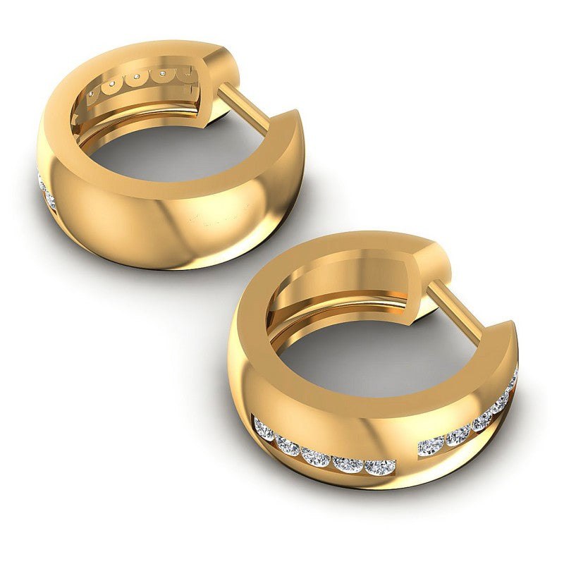 Round Diamonds 0.50CT Earring in 14KT Yellow Gold