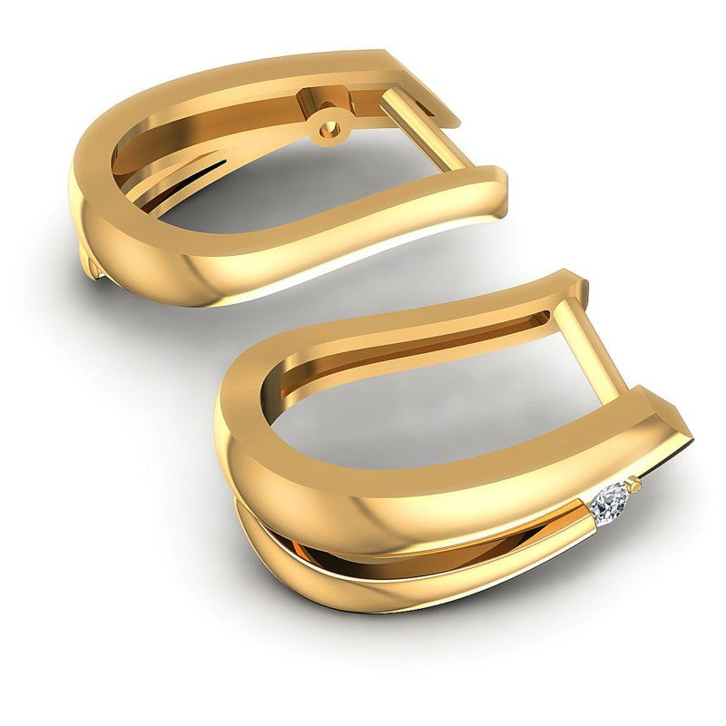 Round Diamonds 0.10CT Earring in 14KT Yellow Gold