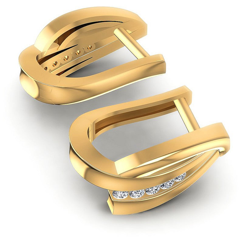 Round Diamonds 0.30CT Earring in 14KT Yellow Gold