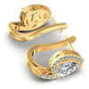 Round and Pear Diamonds 1.70CT Earring in 14KT Yellow Gold