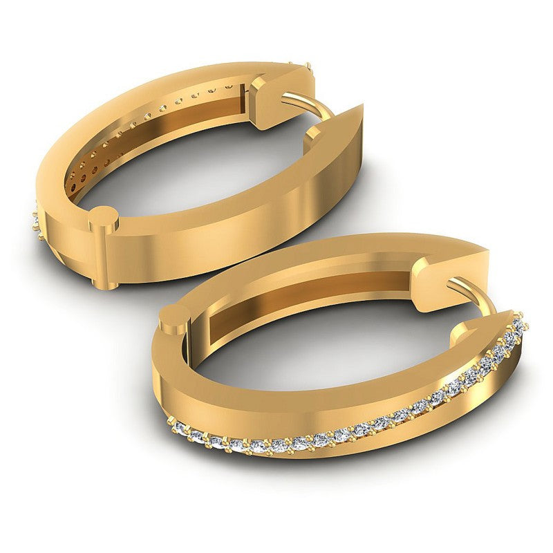 Round Diamonds 0.40CT Earring in 14KT Yellow Gold