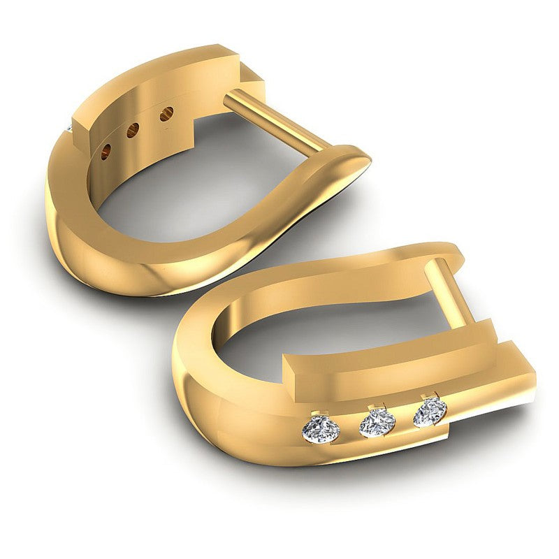 Round Diamonds 0.20CT Earring in 14KT Yellow Gold