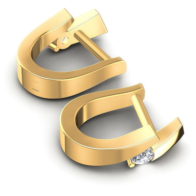 Round Diamonds 0.20CT Earring in 14KT Yellow Gold