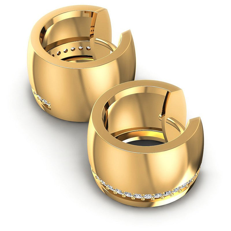 Round Diamonds 0.30CT Earring in 14KT Yellow Gold