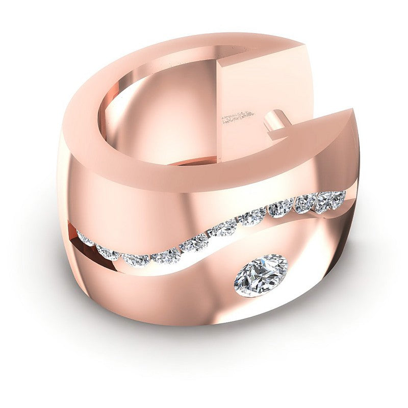 Round Diamonds 0.50CT Earring in 18KT Rose Gold