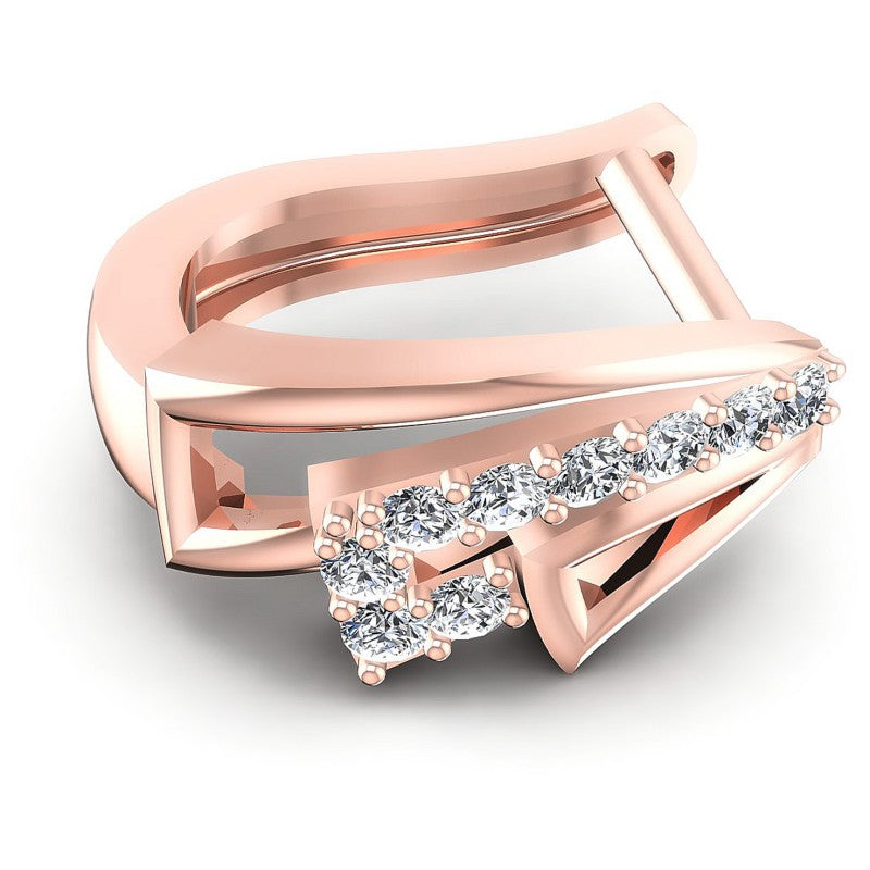 Round Diamonds 0.40CT Earring in 18KT Rose Gold