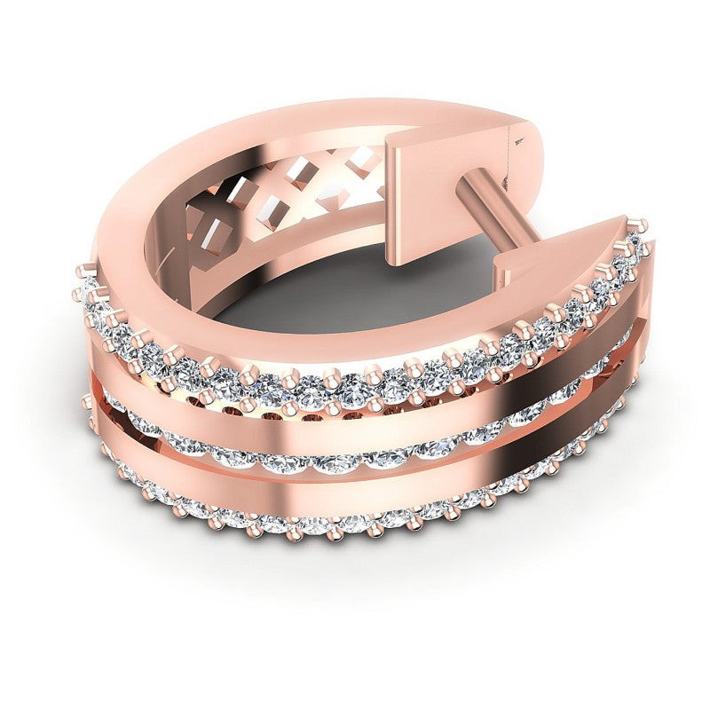 Round Diamonds 0.70CT Earring in 18KT Rose Gold