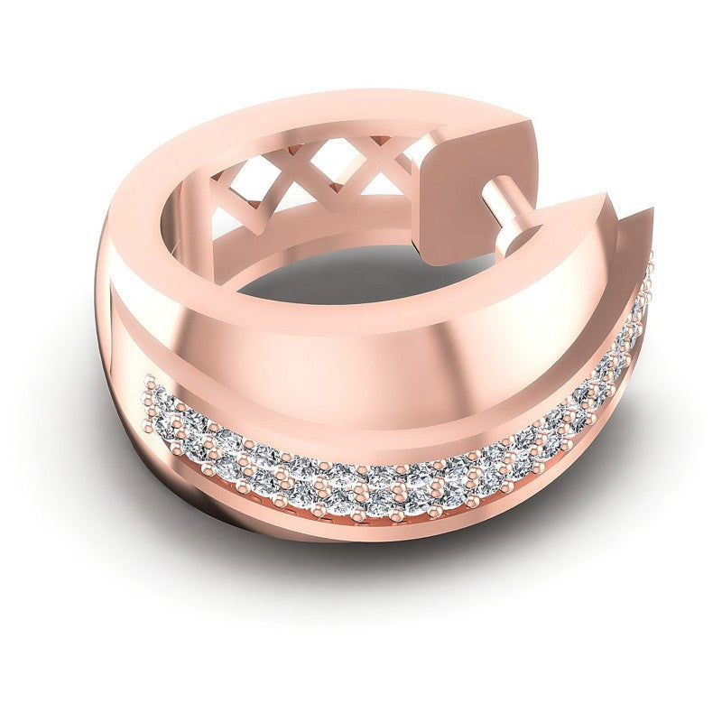 Round Diamonds 0.50CT Earring in 18KT Rose Gold