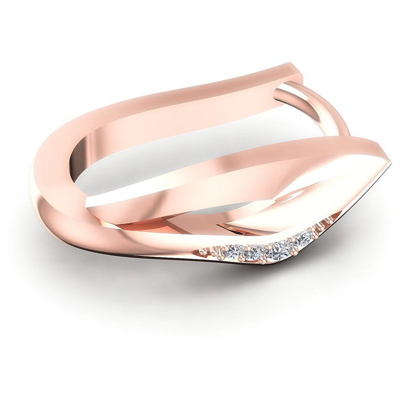 Round Diamonds 0.20CT Earring in 18KT Rose Gold