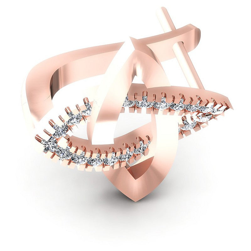 Round Diamonds 0.30CT Earring in 18KT Rose Gold