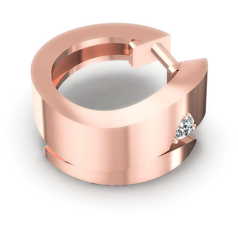 Round Diamonds 0.10CT Earring in 18KT Rose Gold