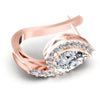 Round and Pear Diamonds 1.70CT Earring in 18KT Rose Gold