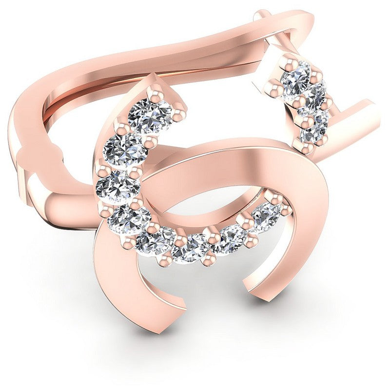 Round Diamonds 0.40CT Earring in 18KT Rose Gold