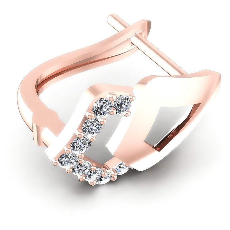 Round Diamonds 0.20CT Earring in 18KT Rose Gold