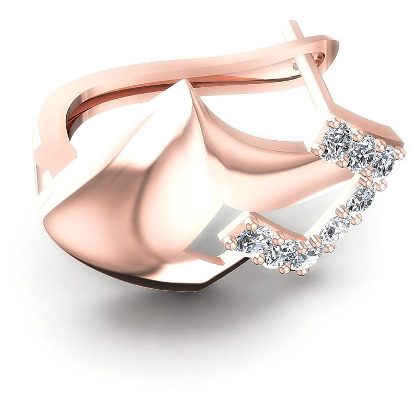 Round Diamonds 0.30CT Earring in 18KT Rose Gold
