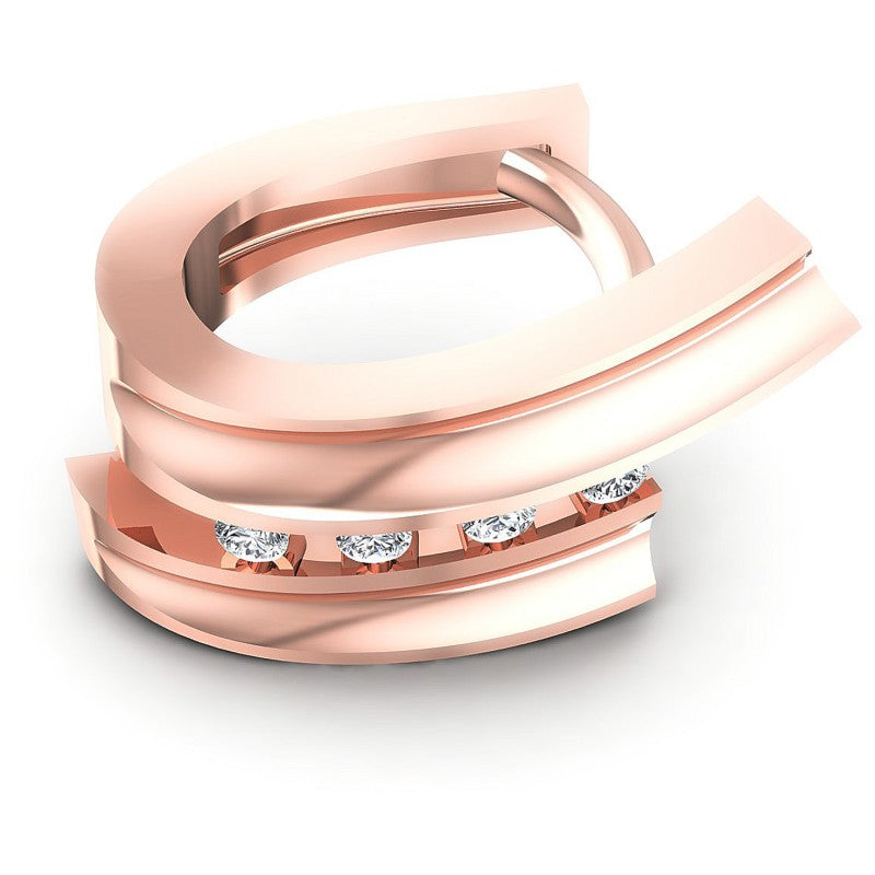 Round Diamonds 0.10CT Earring in 18KT Rose Gold