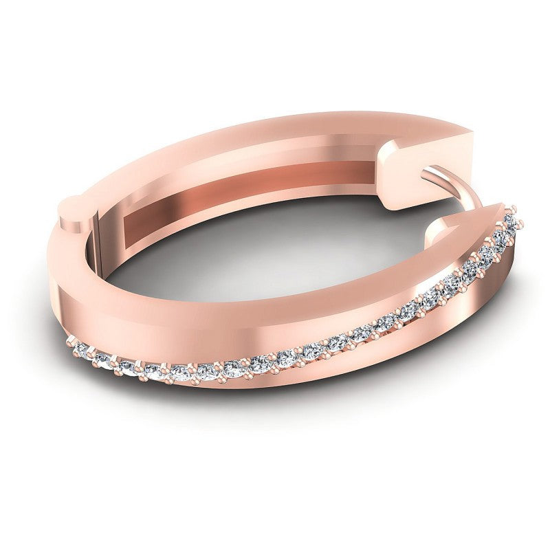 Round Diamonds 0.40CT Earring in 18KT Rose Gold