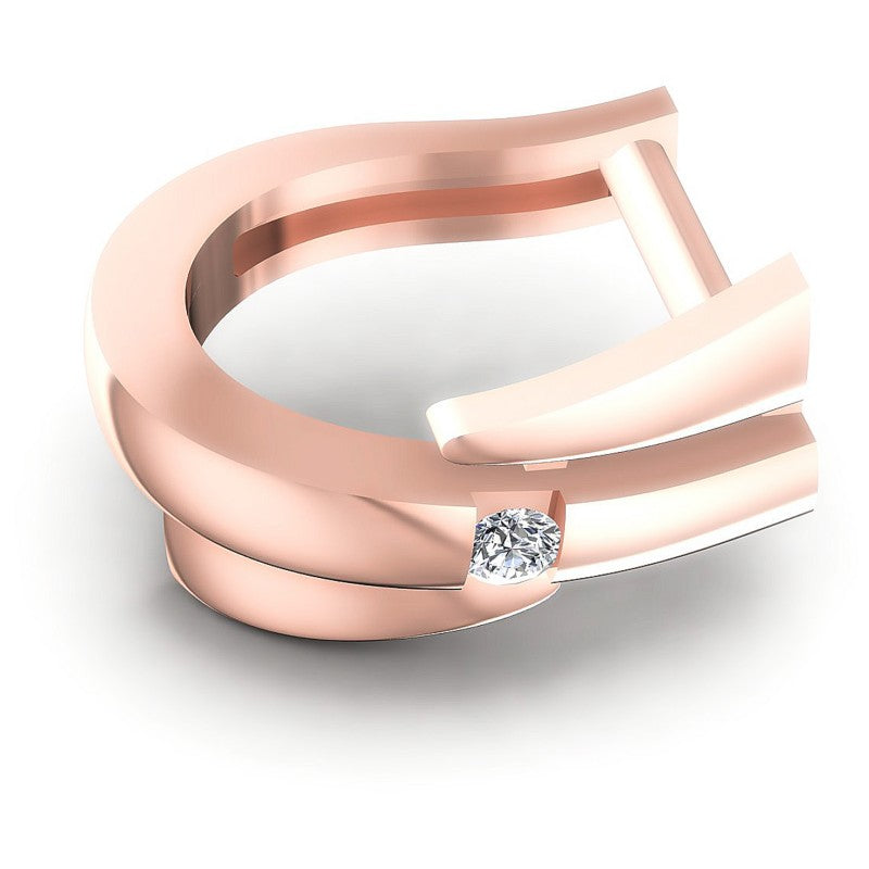 Round Diamonds 0.10CT Earring in 18KT Rose Gold