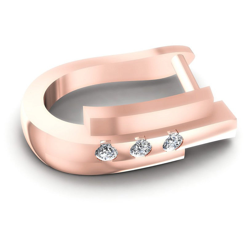 Round Diamonds 0.20CT Earring in 18KT Rose Gold
