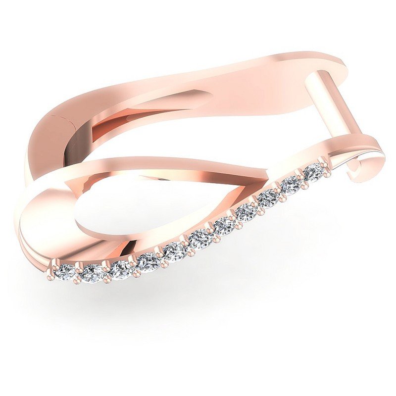Round Diamonds 0.20CT Earring in 18KT Rose Gold