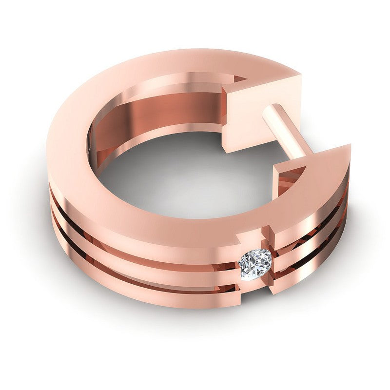 Round Diamonds 0.10CT Earring in 18KT Rose Gold