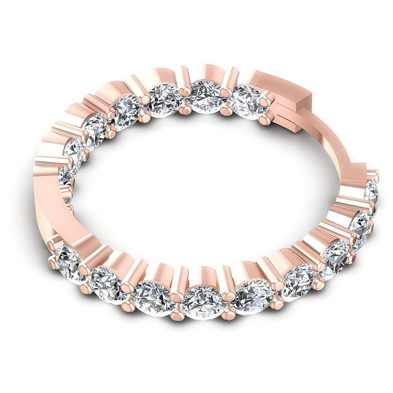 Round Diamonds 1.20CT Earring in 18KT Rose Gold