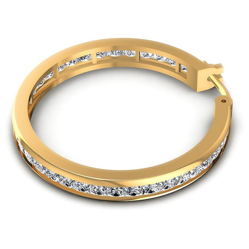 Princess Diamonds 7.10CT Earring in 14KT Rose Gold